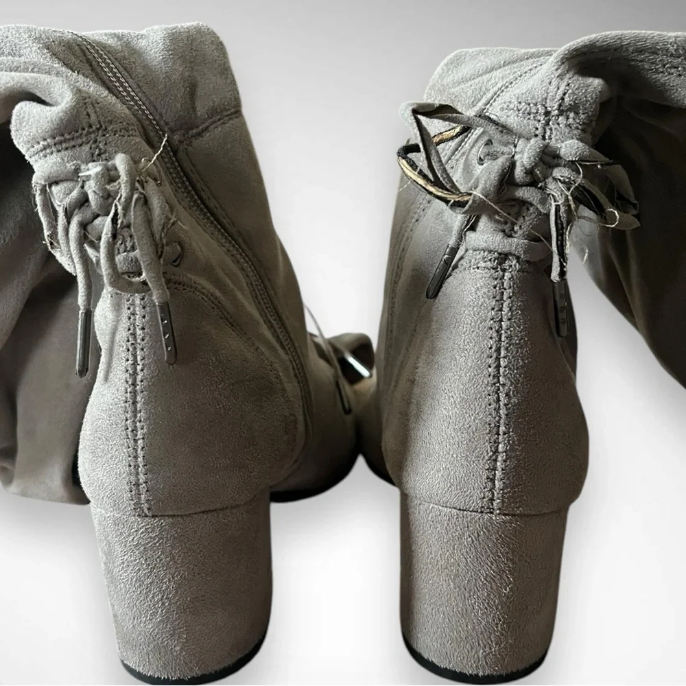 CIRCUS BY‎ SAM EDELMAN Women's Gray Suede Over The Knee Boots 6.5 | GUC